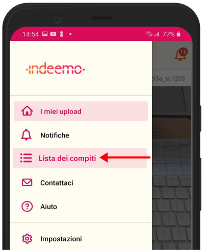 indeemo app main menu